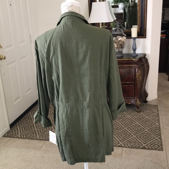 Simply stunning zip up front linen jacket by Ellen Tracy, NWT - Picture 3 of 12